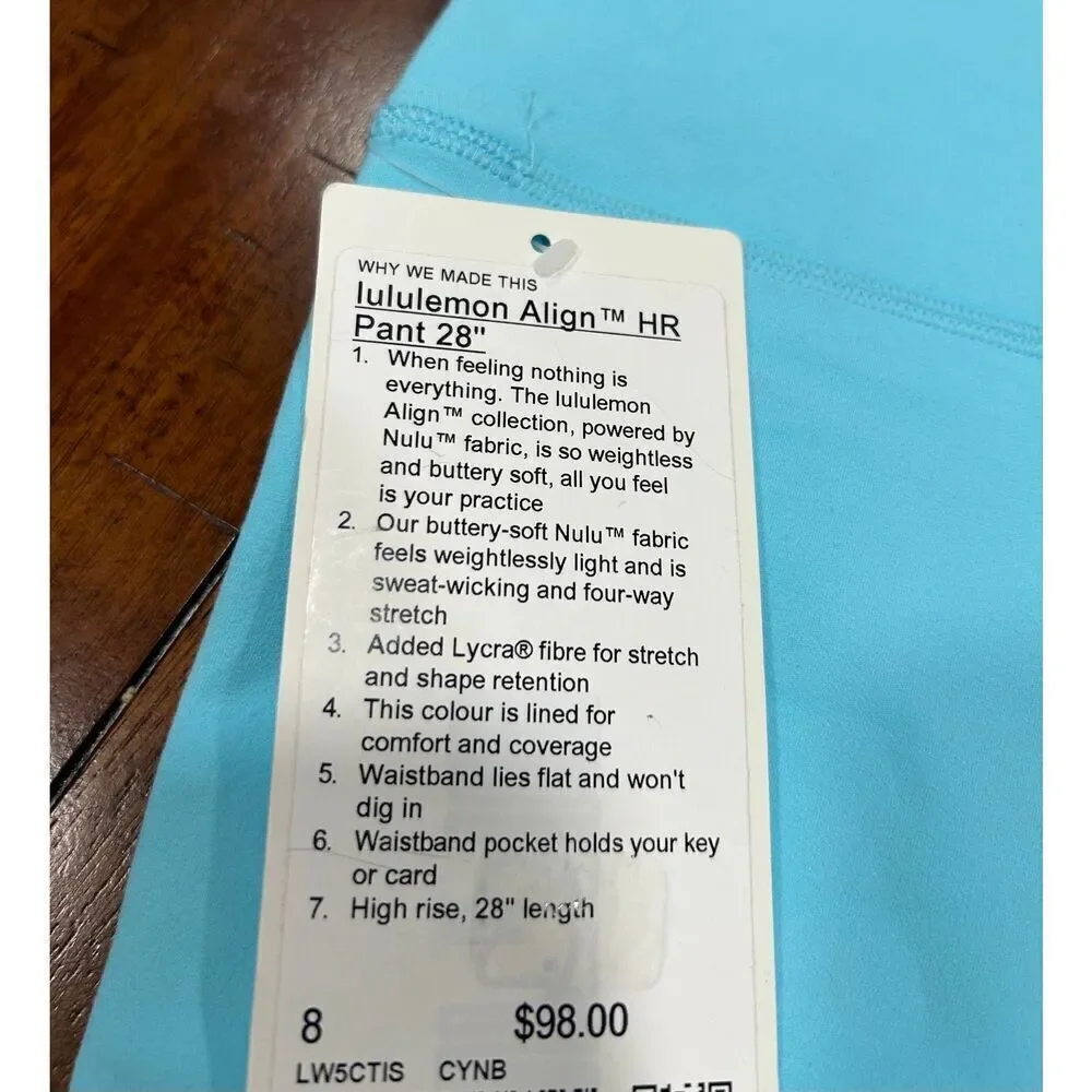 Lululemon Align HR Pant 28” sz 8